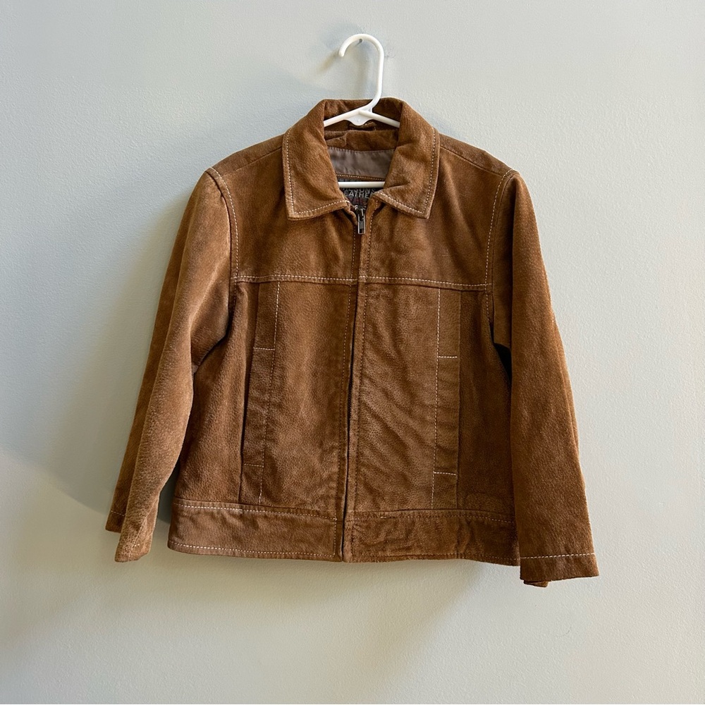 Wilsons Leather Kids Suede Leather Jacket, Size Small